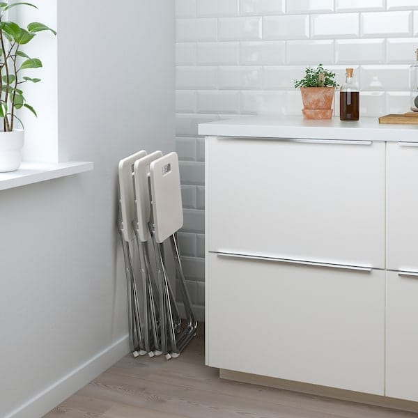 Ikea GUNDE - Folding stool, white
