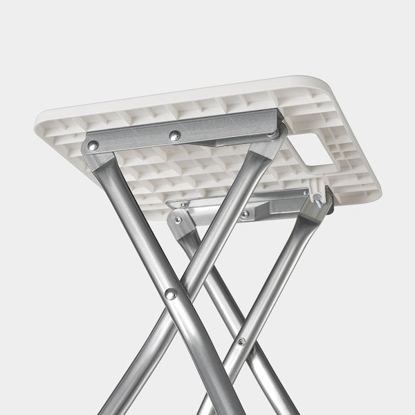 GUNDE - Folding stool, white