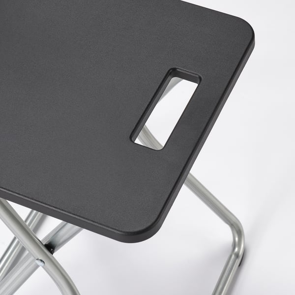 GUNDE folding stool, black, 34x45x32 cm