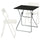 GUNDE / VIHALS table and 2 folding chairs, folding black/white, 67x67 cm