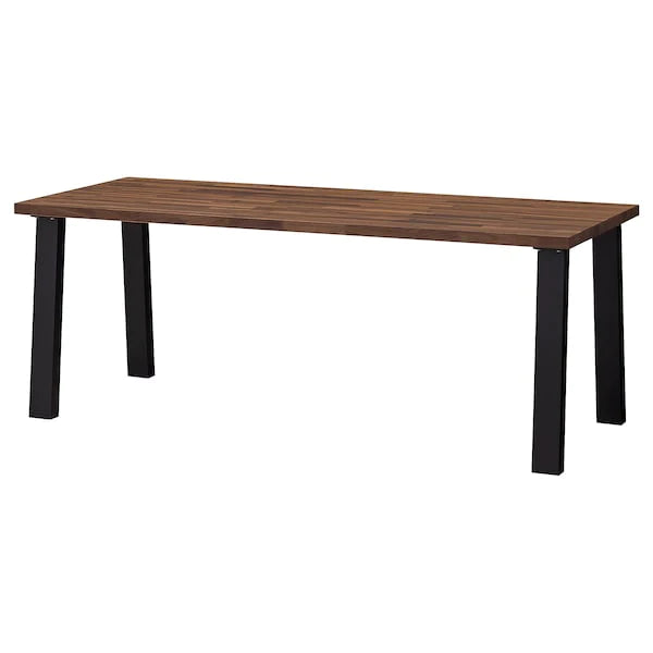 LAGKAPTEN piano tavolo, marrone-nero, 200x60 cm - IKEA Italia