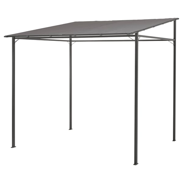 GUNNÖN gazebo, dark grey/grey, 238x233 cm