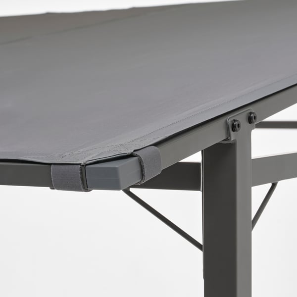 GUNNÖN gazebo, dark grey/grey, 238x233 cm