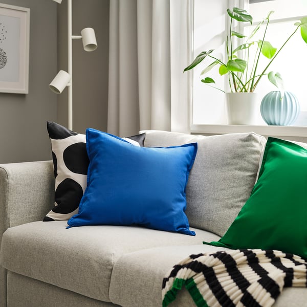 GURLI - Cushion cover, bright blue,50x50 cm