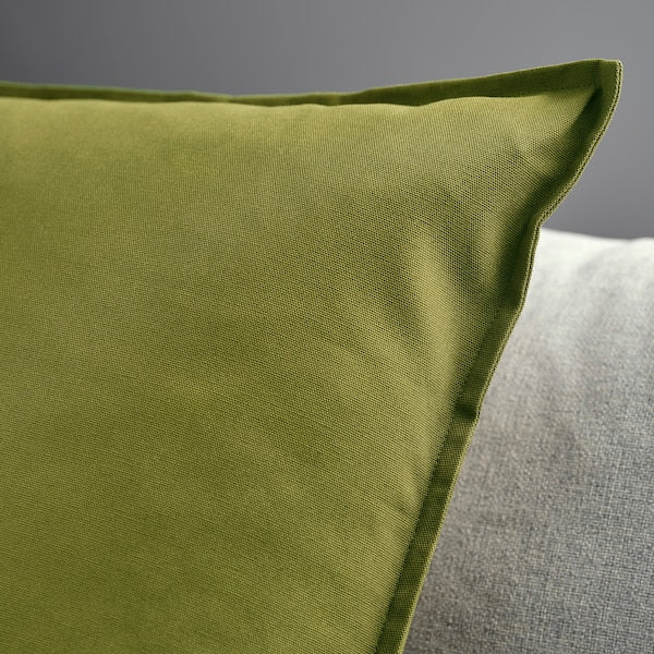 GURLI - Cushion cover, dark yellow-green, 65x65 cm