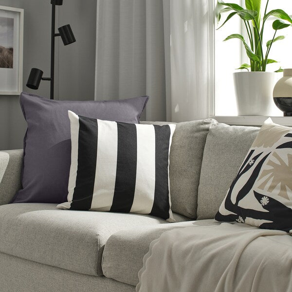 GURLI - Cushion cover, dark grey, 65x65 cm