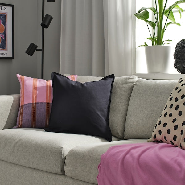 GURLI - Cushion cover, black, 50x50 cm