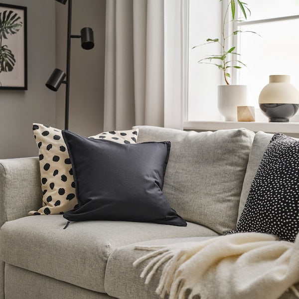 GURLI - Cushion cover, black, 50x50 cm
