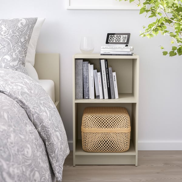 GURSKEN - Bedside table, light beige, 39x30 cm