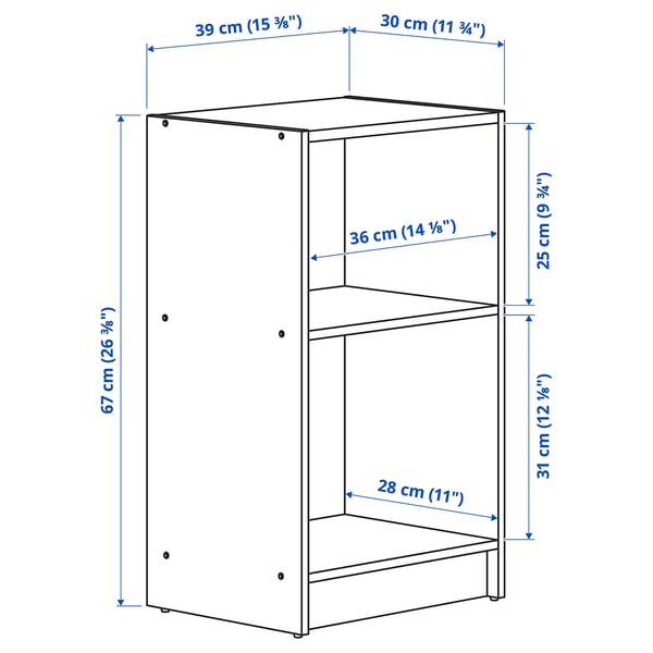 GURSKEN - Bedside table, light beige, 39x30 cm