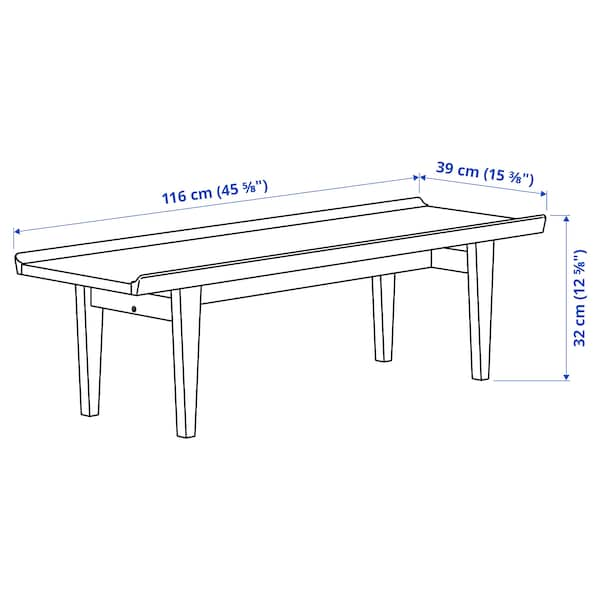 Ikea GUTTANE - Tavolino, rovere,116x39 cm