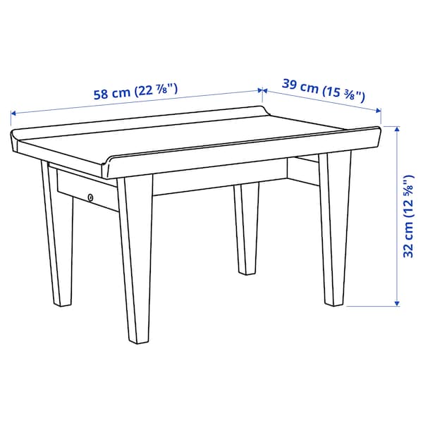 Ikea GUTTANE - Tavolino, rovere,58x39 cm