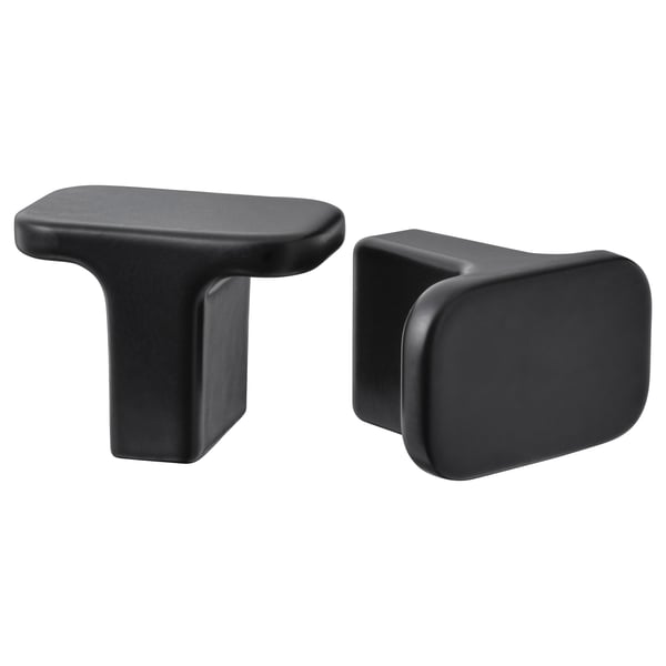 HACKÅS knob, anthracite, 15 mm, 2 pack