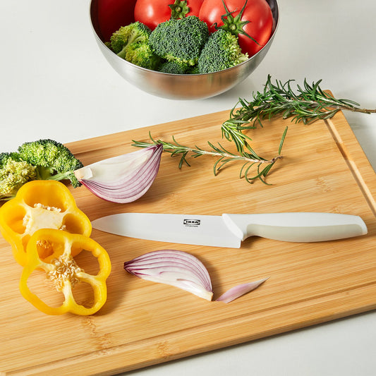 HACKIG cook's knife, ceramic white/beige, 15 cm