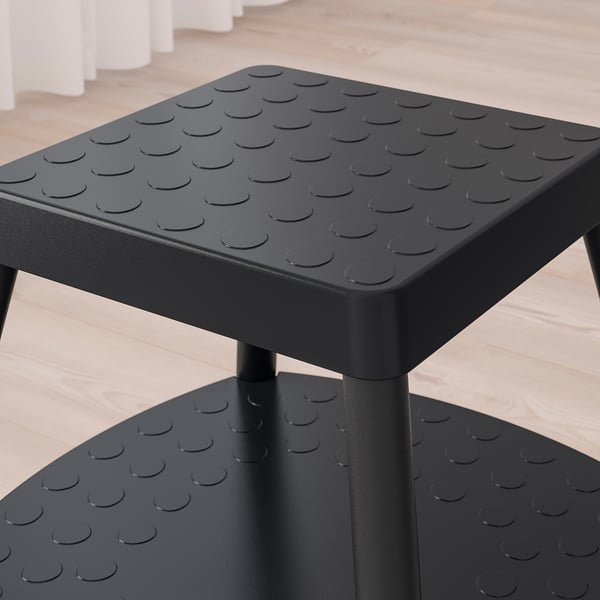 HADDARP step stool, 4-way black-grey, 43.8x47x43.8 cm