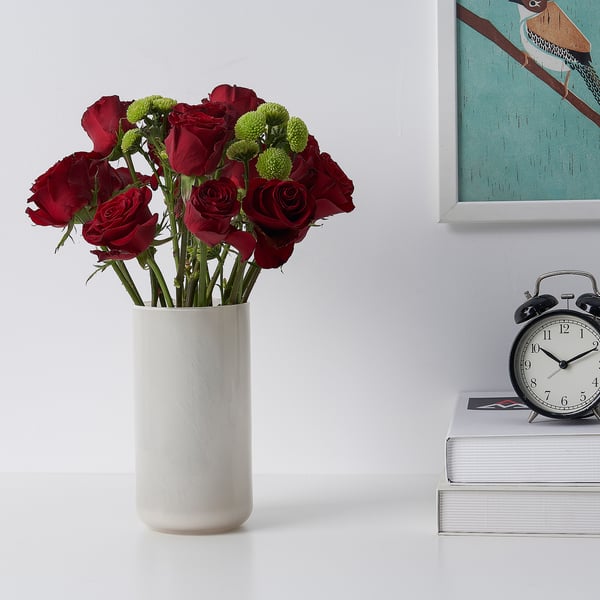 HÄCKOXEL - HÄCKOXEL Vase, white, 20 cm