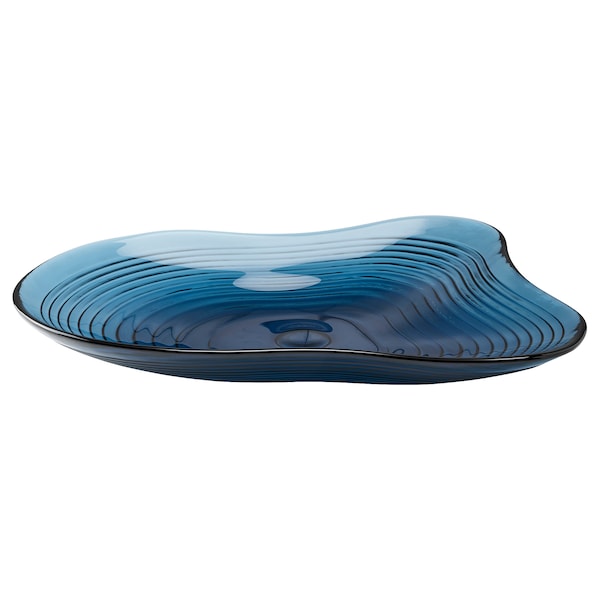 HÄCKPOPPEL - Decorative bowl, blue, 24 cm