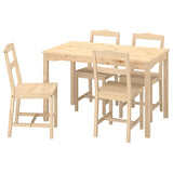 HÄGERNÄS table and 4 chairs, pine, 118 cm