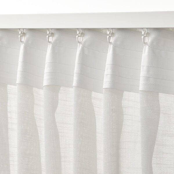 Ikea HÄLLEBRÄCKA - Thin curtain, 2 sheets, white,145x300 cm