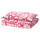 HÄRLIR duvet cover and pillowcase, white bright pink/floral pattern, 150x200/50x80 cm