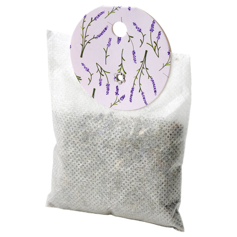 HÄRMHÖK lavender bag, white/lilac, 9x14 cm