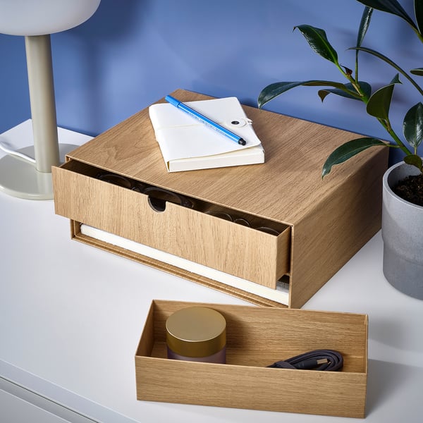 HÄSTVISKARE - HÄSTVISKARE Mini chest of drawers, oak effect, 32x24 cm