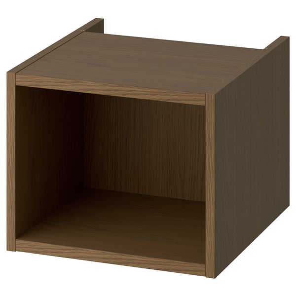 HAGAÅN open cabinet, brown oak effect, 40x48x33 cm