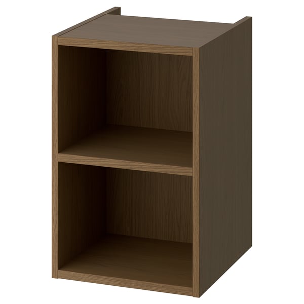 HAGAÅN open cabinet, brown oak effect, 40x48x63 cm