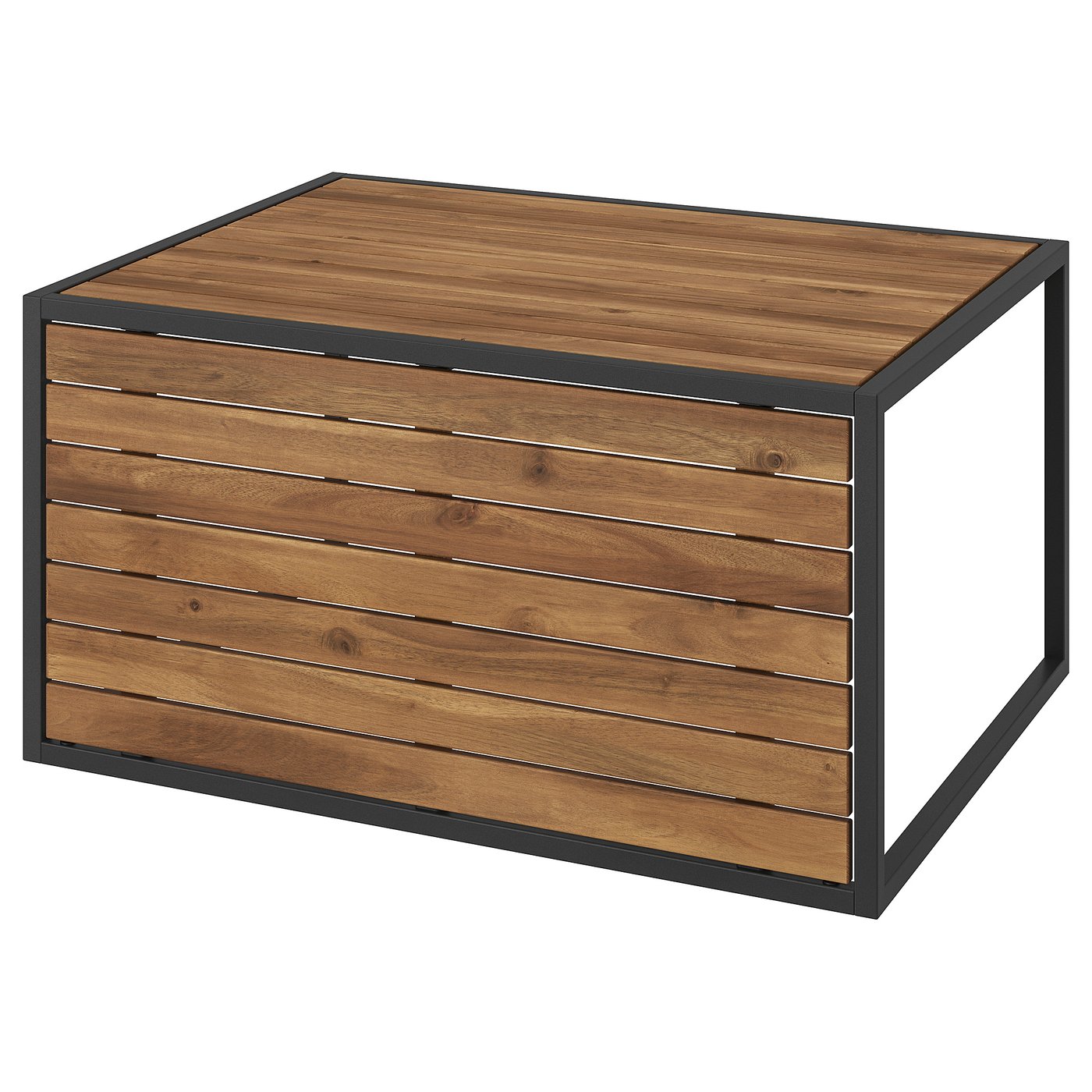 HÅKANSKÄR coffee table, outdoor/light brown stained, 80x64 cm