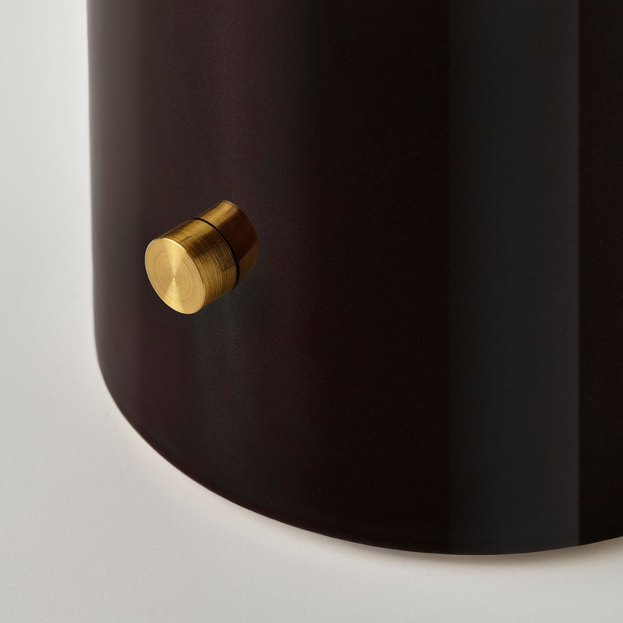 HALGATT table lamp, dimmable beige/brown ceramic, 49 cm