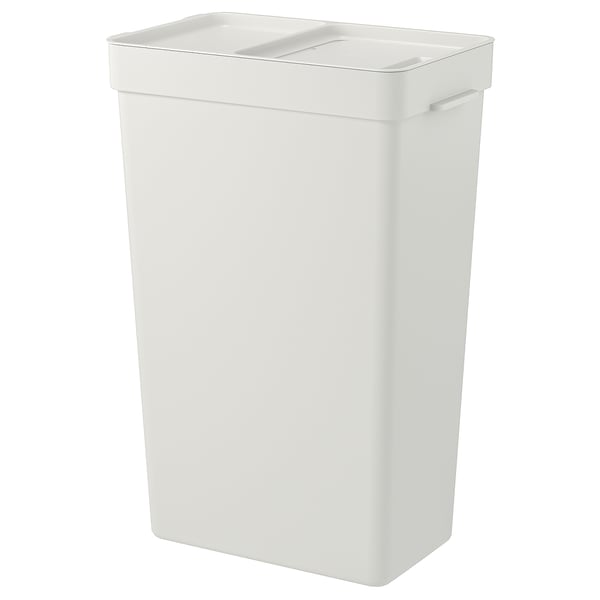 HÅLLBAR bin with lid, light grey, 35 l