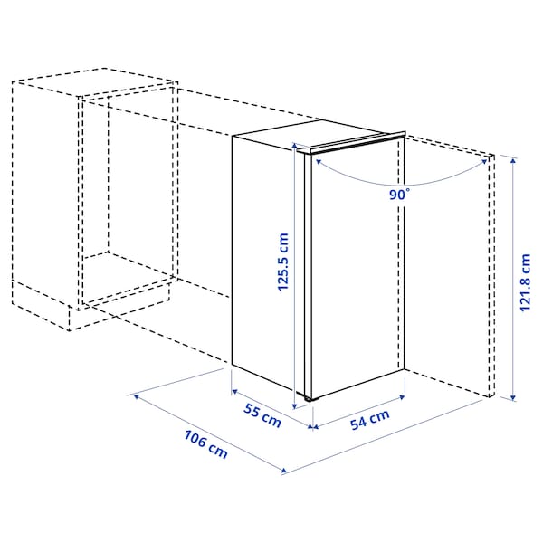 Ikea HÅLLNÄS - Refrigerator with freezer compartment, IKEA 500 integrated,174/16 l
