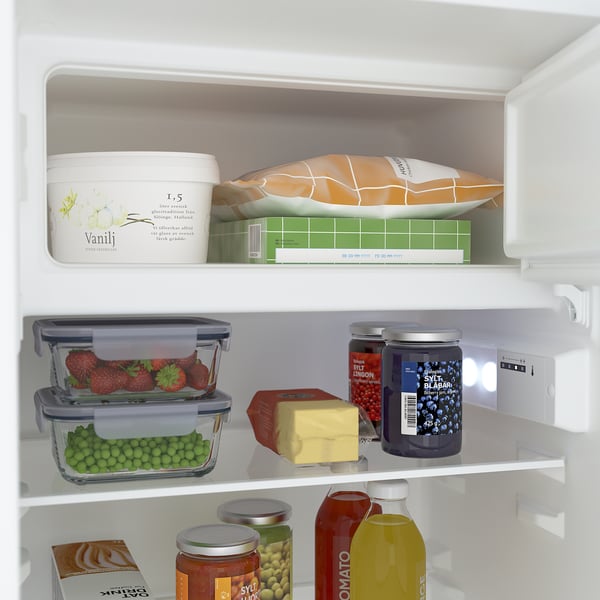 HÅLLNÄS fridge with freezer compartment, IKEA 500 integrated, 174/16 l