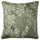 HALLONBUSKE cushion cover, green/floral pattern, 48x48 cm