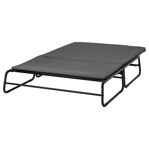 HAMMARN sofa-bed, Knisa dark grey/black, 190x120 cm