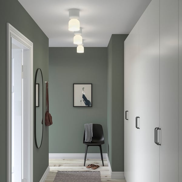 HAMNFYR ceiling lamp, white, 14 cm