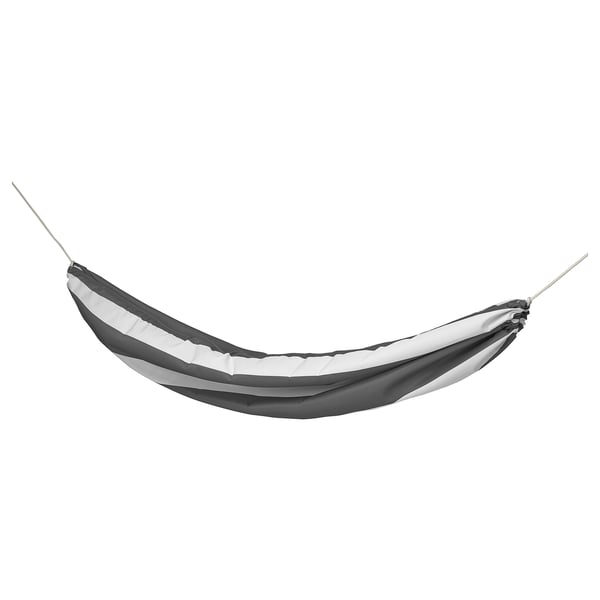 HAMNÖN - HAMNÖN Hammock, anthracite/white, 150x265 cm
