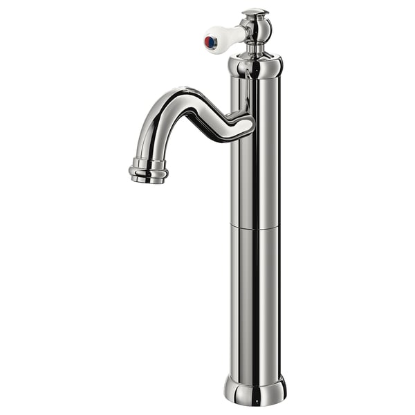 HAMNSKÄR wash-basin mixer tap, tall, chrome-plated