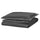 HAMPFLOCKEL - Duvet cover and pillowcase, dark grey,150x200/50x80 cm