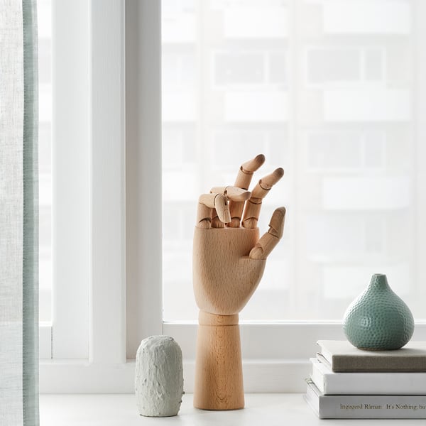 HANDSKALAD decoration, hand, natural