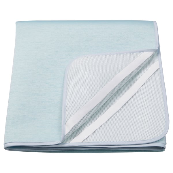 HÅRGINST mattress protector, light blue, 140x200 cm
