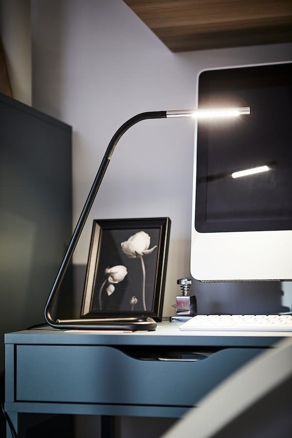 Ikea HÅRTE LED work lamp black/silvercolour ,