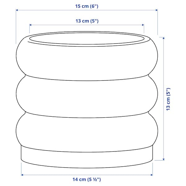 Ikea HASSELBUKETT - Plant pot, in/outdoor/beige, 12 cm