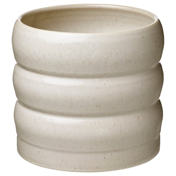 HASSELBUKETT - HASSELBUKETT Plant pot, in/outdoor/beige, 19 cm