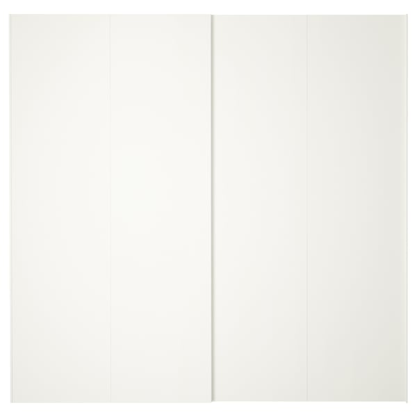 HASVIK - Pair of sliding doors, grey-beige, 200x201 cm
