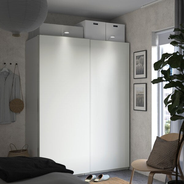 HASVIK - Pair of sliding doors, white, 150x201 cm