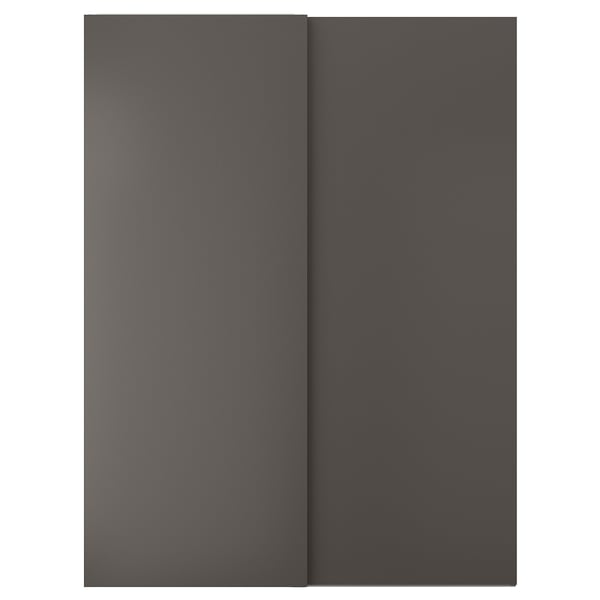 HASVIK pair of sliding doors, white, 150x201 cm