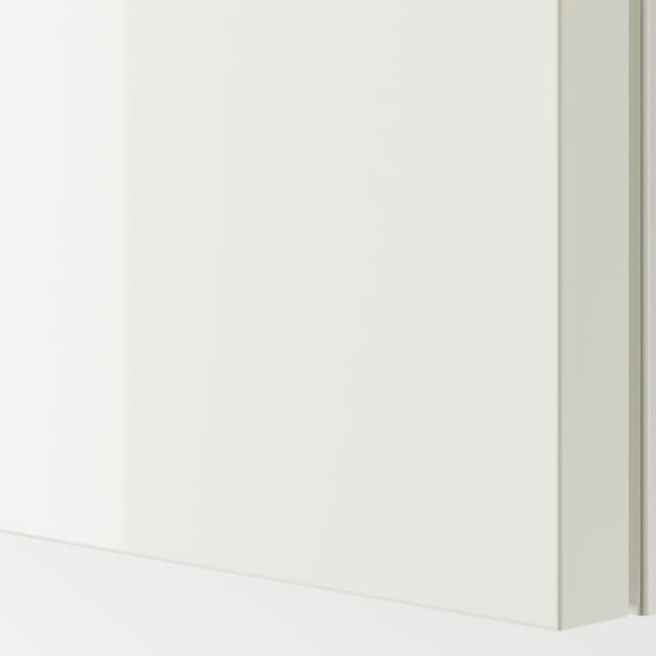 HASVIK - HASVIK Pair of sliding doors, high-gloss white, 150x236 cm