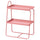 HATTÅSEN bedside table/shelf unit, pink, 27x58x43 cm