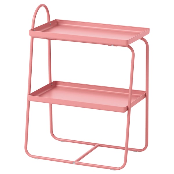 HATTÅSEN - Bedside table/shelf unit, pink